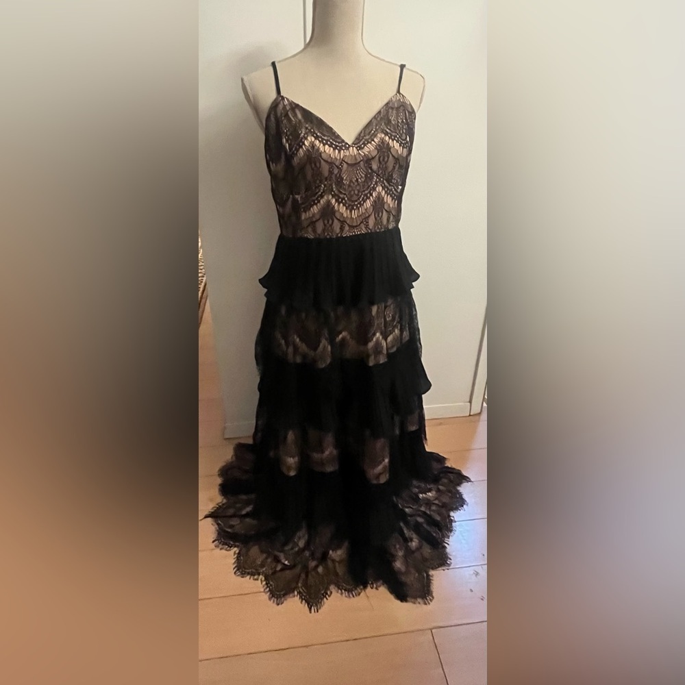 Black Lace Maxi Dress Whimsy Goth LARGE